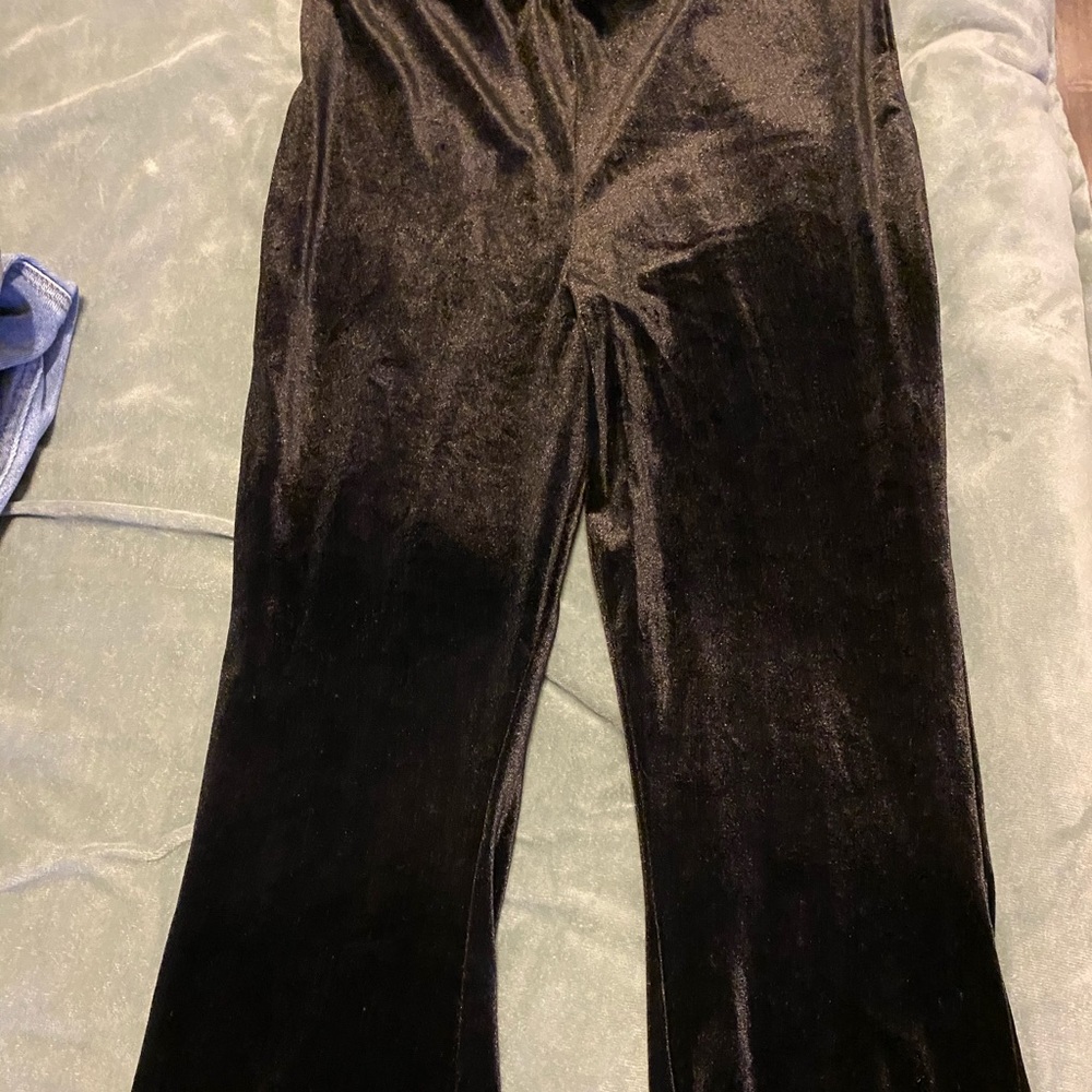 Black flare velvet